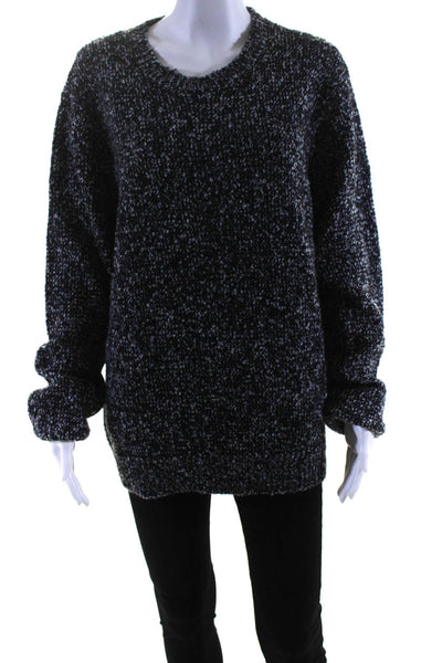Theory Womens Crew Neck Riland P Buoy Sweater Black Wool Size Extra Large