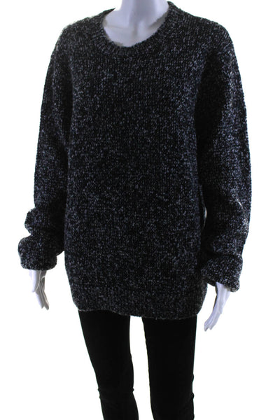 Theory Womens Crew Neck Riland P Buoy Sweater Black Wool Size Extra Large