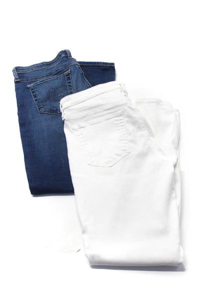 AG Adriano Goldschmied Womens High Rise Super Skinny Jeans White Blue 30 Lot 2