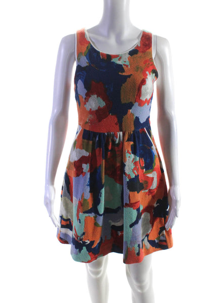 9-H15 STCL Women's Scoop Neck Sleeveless Pockets Multicolor Mini Dress Size 2