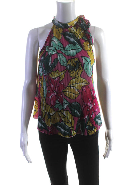 Maeve Anthropologie Women's High Neck Sleeveless Floral Blouse Size XS