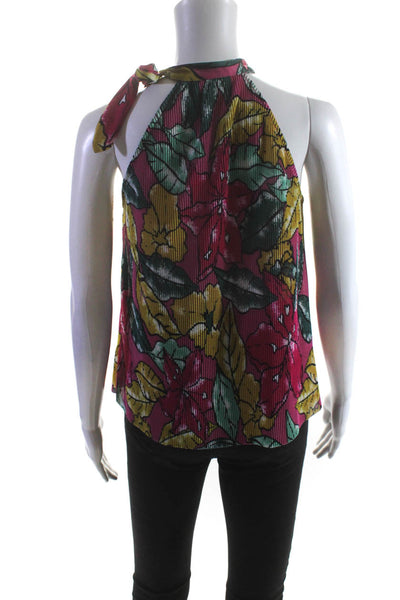 Maeve Anthropologie Women's High Neck Sleeveless Floral Blouse Size XS