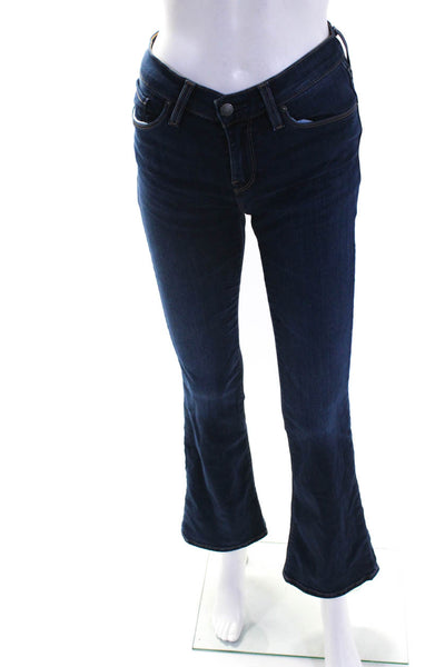 Hudson Womens Cotton Dark Wash Buttoned Bootcut Leg Jeans Blue Size EUR26