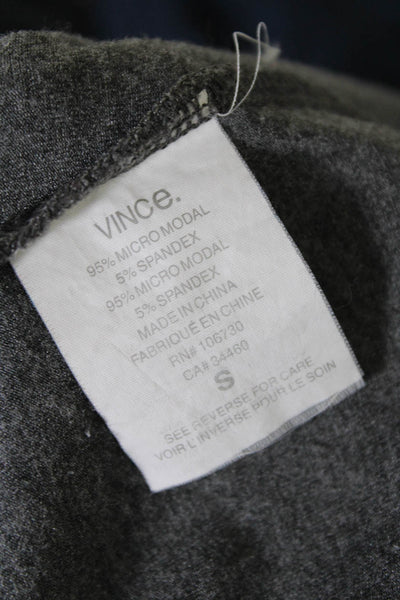 Vince Womens Stretch V-Neck Sleeveless Tank Blouse Gray Size Small