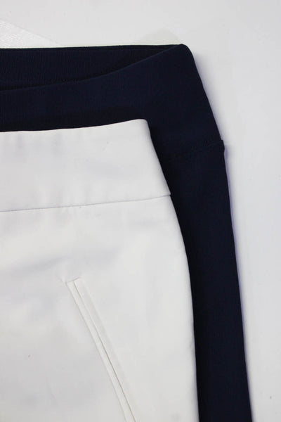 Boston Proper Womens Pencil Skirt Crop Pants White Navy Size 10 Small Lot 2