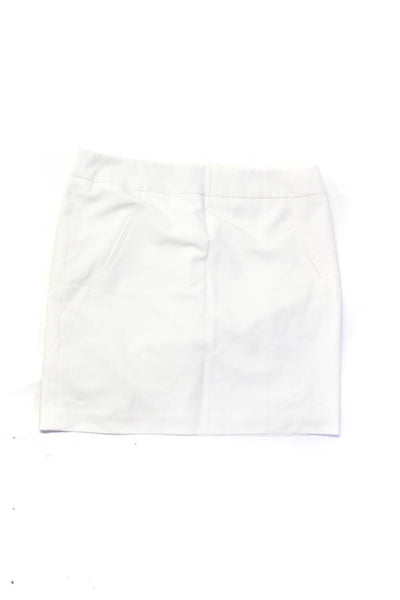 Boston Proper Womens Pencil Skirt Crop Pants White Navy Size 10 Small Lot 2