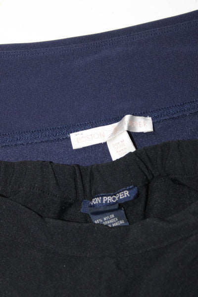 Boston Proper Womens Knit Stretch Pants Black Navy Blue Size XS Medium Lot 2