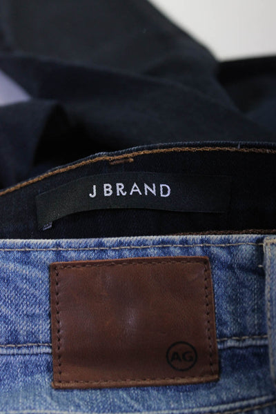 J Brand AG Adriano Goldschmied Womens Skinny Jeans Shorts Blue Size 28 30 Lot 2