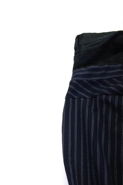 Rag & Bone Blank NYC Womens Striped Zipped Skinny Leg Pants Blue Size 4 25 Lot 2