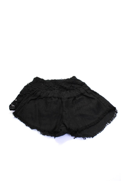 Mikoh Temptation Womens Fringe Trim Scalloped Casual Shorts Black Size 1 S Lot 2