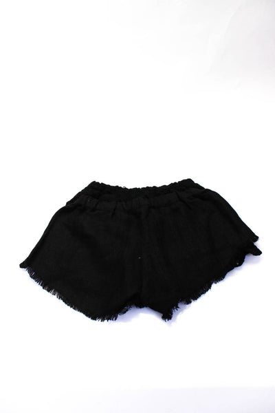 Mikoh Temptation Womens Fringe Trim Scalloped Casual Shorts Black Size 1 S Lot 2