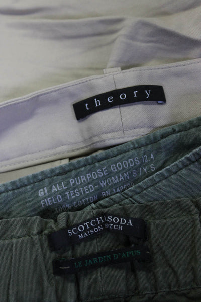 Theory Scotch & Soda All Purple Goods Womens Shorts Beige Green Size S 1 2 Lot 3