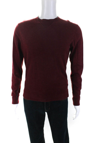 Zegna Sport Mens Crew Neck Long Sleeves Pullover Sweater Red Size Small