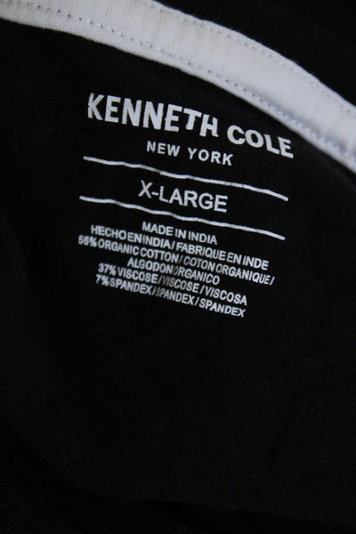 Kenneth Cole Mens Short Sleeves Tee Shirt Black Organic Cotton Size Extra Large