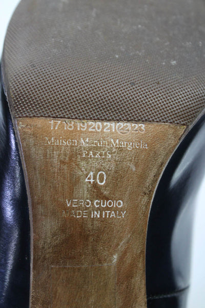 Maison Martin Margiela Womens Patent Leather Classic Pumps Black Size 40 10