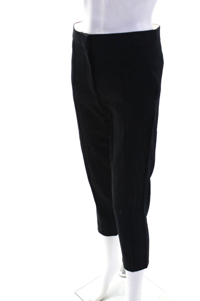 IRO Womens Lary Mid Rise Slim Leg Cropped Pleated Pants Black Size FR 36