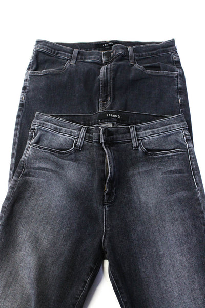 J Brand Women's Zip Fly Mid Rise Skinny Jeans Gray Size 31 Lot 2