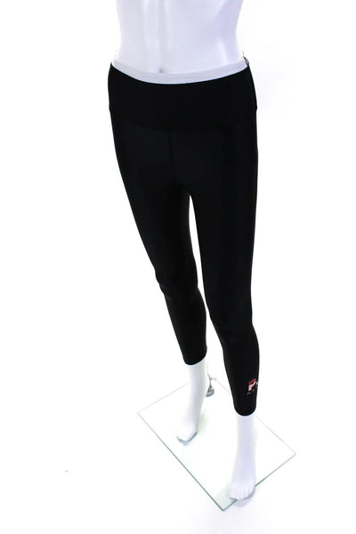 PE Nation Womens High Waist Logo Print Leggings Pants Black Size Extra Small