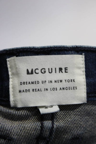 McGuire Womens Majorelle Flare Leg Sleeping Gypsy Wash Jeans Blue Cotton Size 28
