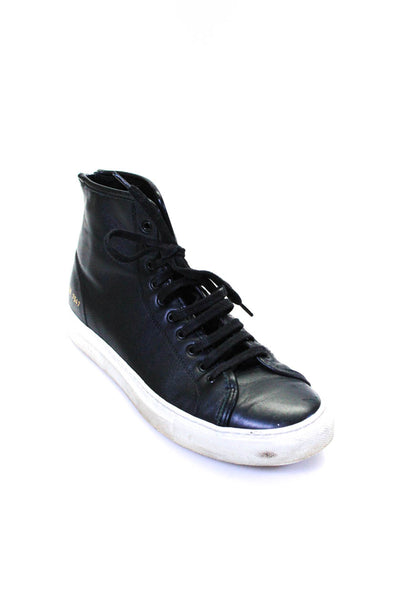 Woman by Common Projects Womens Leather High Top Sneakers Black Size 38 8