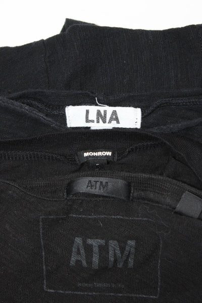 Monrow ATM LNA Womens Short Sleeve Tee Shirts Black Size XS Small Lot 3