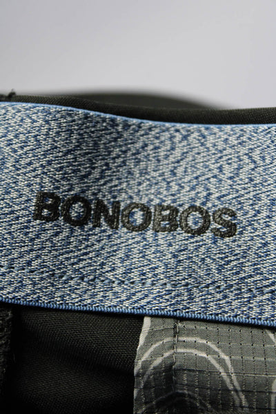 Bonobos Mens Golf Slim Fit Straight Leg Ankle Pants Trousers Black Size 30x32
