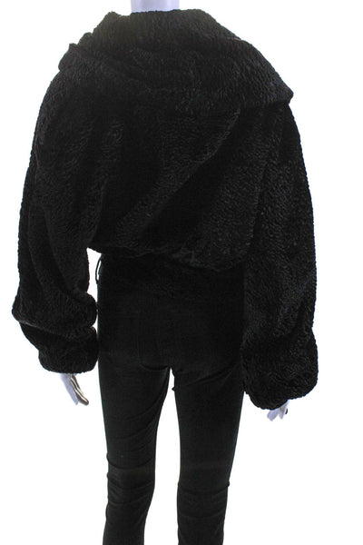Gian Marco Venturi Women's Long Sleeve Tie Shawl Collar Jacket Black Size 40