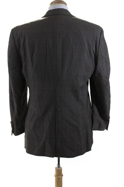 Ralph Lauren Mens Glen Print Button Darted Collar Blazer Jacket Brown Size EUR42