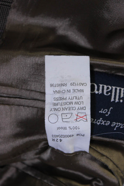 Ralph Lauren Mens Glen Print Button Darted Collar Blazer Jacket Brown Size EUR42