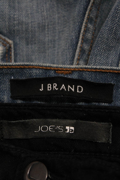 J Brand Joes Womens Distressed Boyfriend Shorts Blue Black Size 27 28 Lot 2
