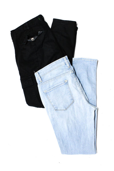 Frame Denim J Brand Womens Ripped Skinny Jeans Pants Blue Black Size 29 Lot 2