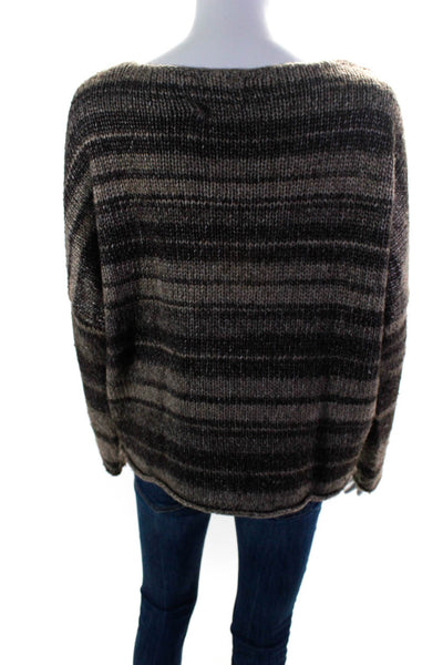 360 Sweater Women's Crewneck Long Sleeves Pullover Sweater Brown Size S