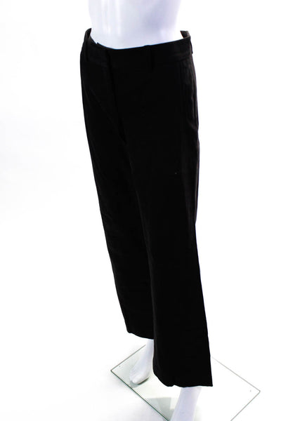Kulson Womens Mid Rise Pleated Flare Dress Pants Dark Brown Size IT 42