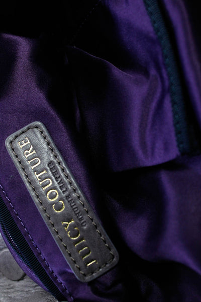 Juicy Couture Womens Rivet Embellished Large Leather Tote Handbag Light Purple