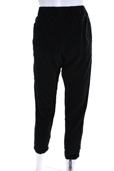 The Great Womens High Rise Pull On Harem Pants Black Cotton Size 1