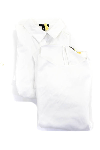 Massimo Dutti Aqua Womens Sleeveless Button Up Top Blouse Size 4 XS Lot 2