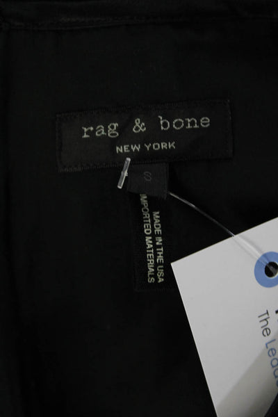 Rag & Bone Womens Woven Sleeveless Side Cutouts Blouse Top Blue Size Small