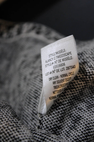 Theory Women's Abstract Print Sleeveless Knit A-line Dress White/Black Size M