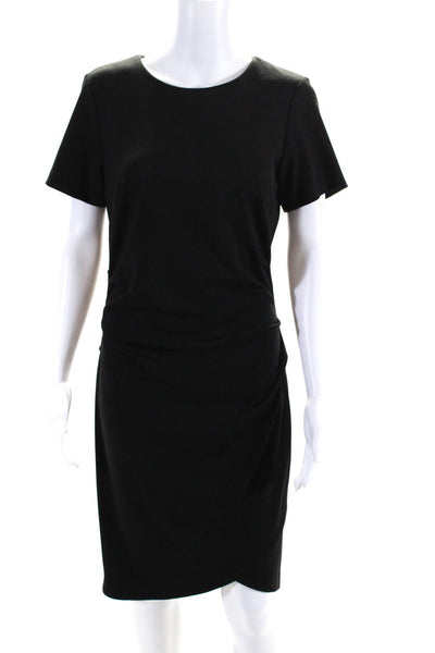 Catherine Catherine Malandrino Women's Short Sleeve Gathered Dress Black Size 10