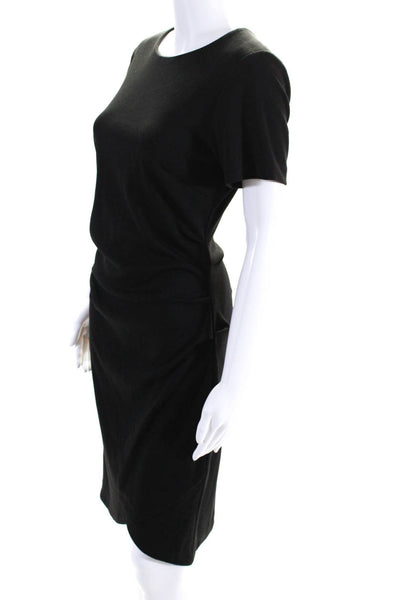 Catherine Catherine Malandrino Women's Short Sleeve Gathered Dress Black Size 10