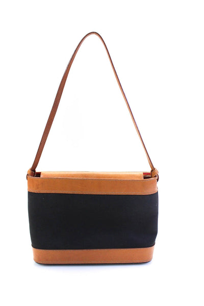 Kate Spade New York Womens Single Strap Snap Top Shoulder Handbag Black Brown