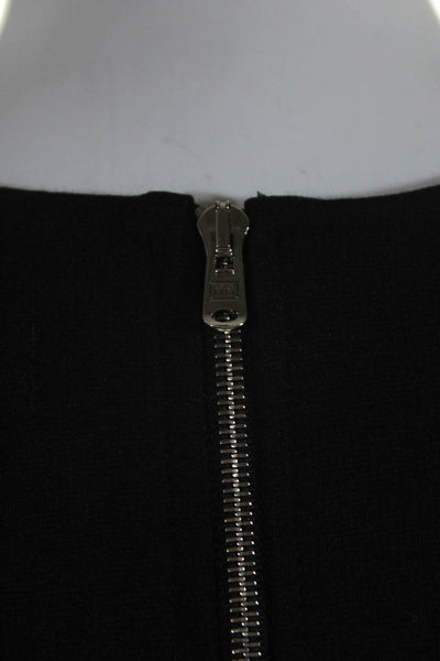 GBTSO Womens V-Neck Short Sleeve Split Hem Unlined Pencil Dress Black Size M