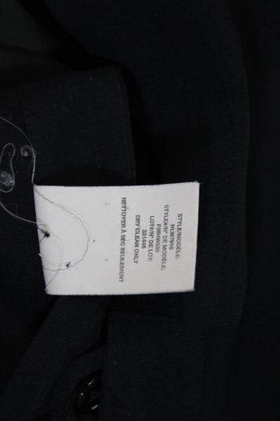 Helmut Lang Womens Side Split V Neck Long Sleeved Tunic Blouse Black Size L