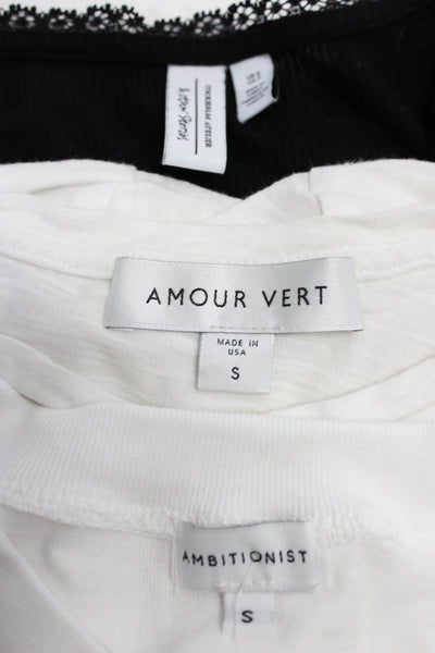 Amour Vert Ambitionist & Other Stories Womens Pullover Tops Black Size S Lot 3