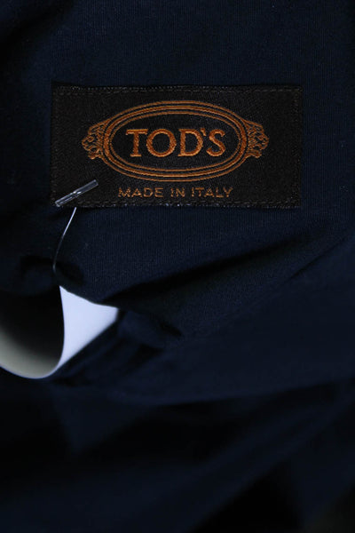 Tods Mens Navy Blue Cotton Collar Long Sleeve Button Down Dress Shirt Size 16