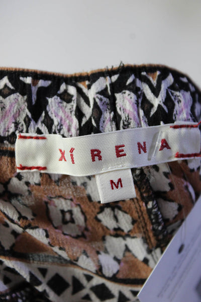 Xirena Womens Cotton Floral Print Straight Leg Casual Pants Multicolor Size M