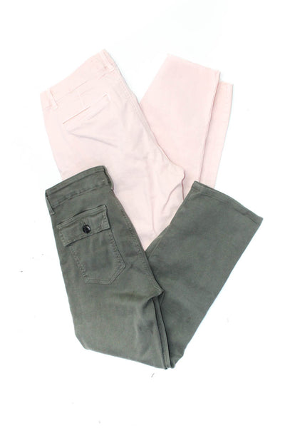 Sundry The Great Womens Cotton Straight Leg Pants Pink Green Size 28 27 Lot 2