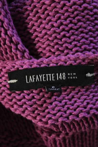 Lafayette 148 New York Womens Half Sleeve Scoop Neck Boxy Sweater Pink Petite