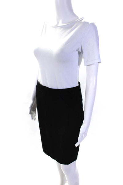 Mario Serrani Women's Lined Knee Length Pencil Skirt Black Size M