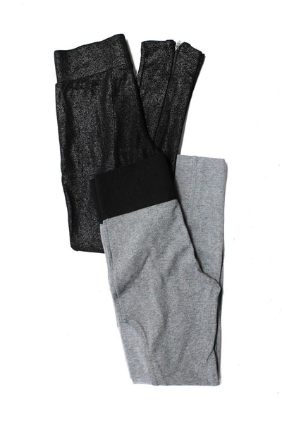 Zara Basic Womens Glitter Zippered Ankle Leggings Pants Black Gray Size S Lot 2